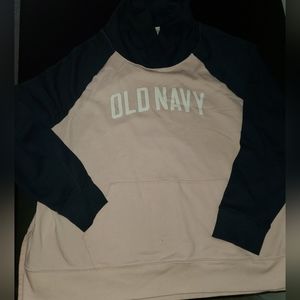 Ladies size xxl Old Navy pink and navy blue hoodie